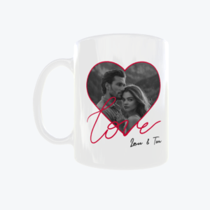 Taza de café para el día de los enamorados. Regalos originales para San Valentín. Comprar taza personalizable en L'éternité creations.