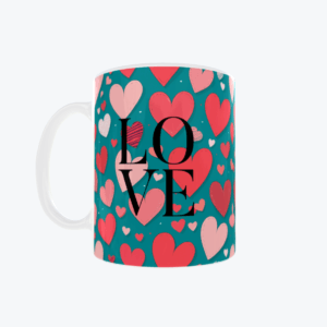 Tazas para San Valentin. Frases cortas San Valentin en tazas originales. Comprar taza de café con corazones.
