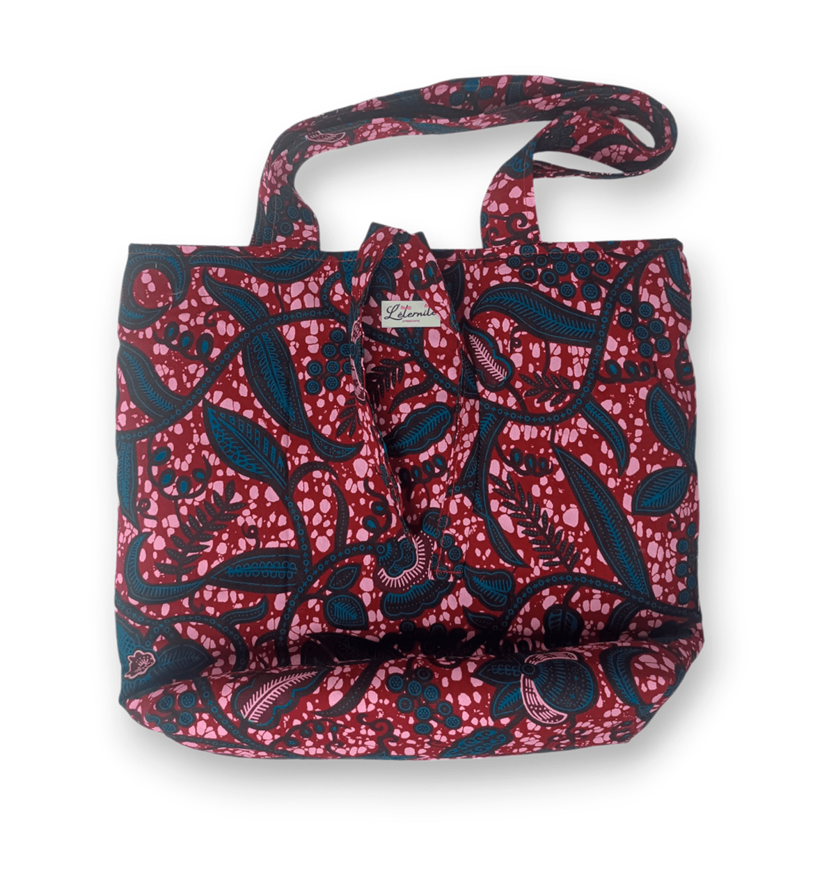 Tote bag rosa flores - Imagen 2