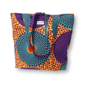 Tote bag/Bolso de tela multicolor con estampado Afro personaizable. Cmoprar bolso en L'Éternitè creations